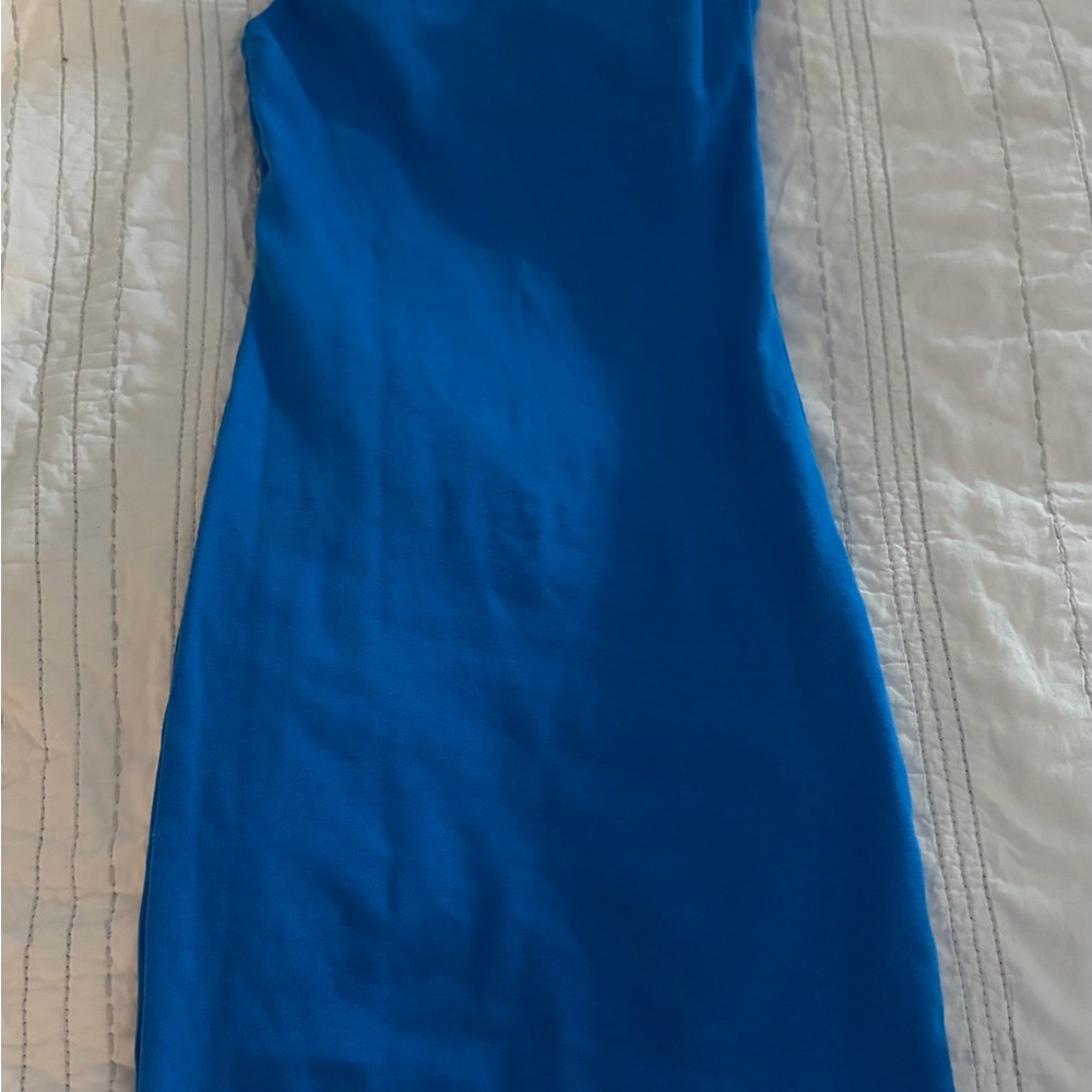 Zara Strapless Vibrant Blue Dress